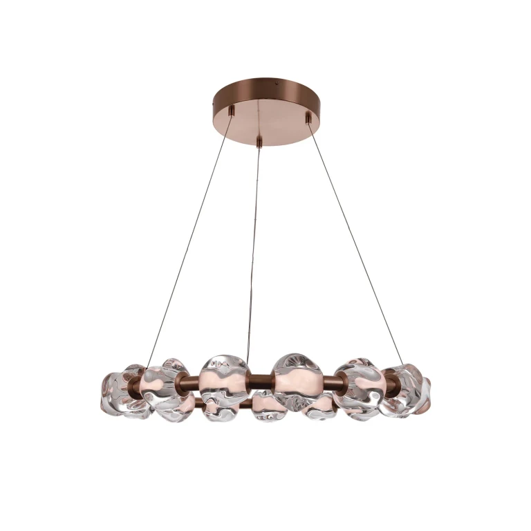Satin Brass LED Chandelier from the Jackie Collection