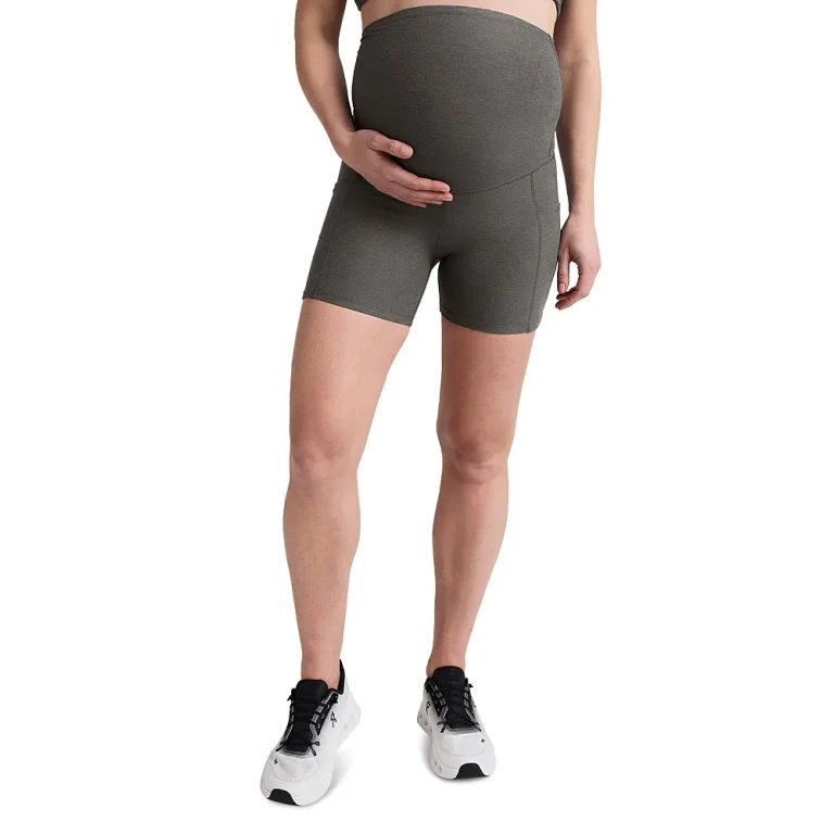 Beyond Yoga Spacedye Keep Pace Maternity Pocket Biker Shorts