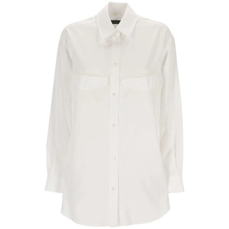 Simone Rocha Appliqué-detailed Long-sleeved Buttoned Shirt