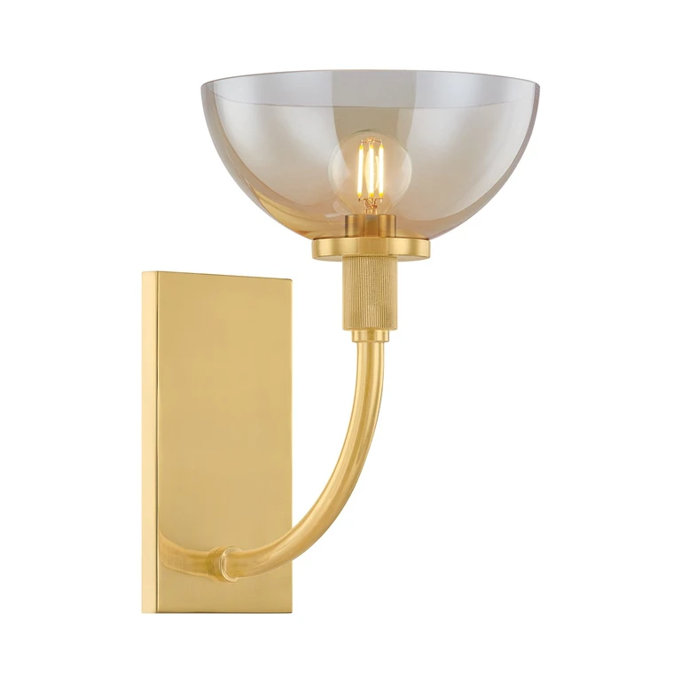 Aged Brass Wall Sconce from the Eva Collection