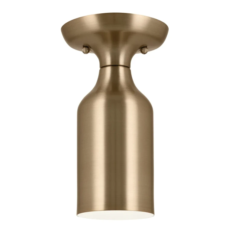 Champagne Bronze One Light Semi Flush Mount from the Sisu Collection