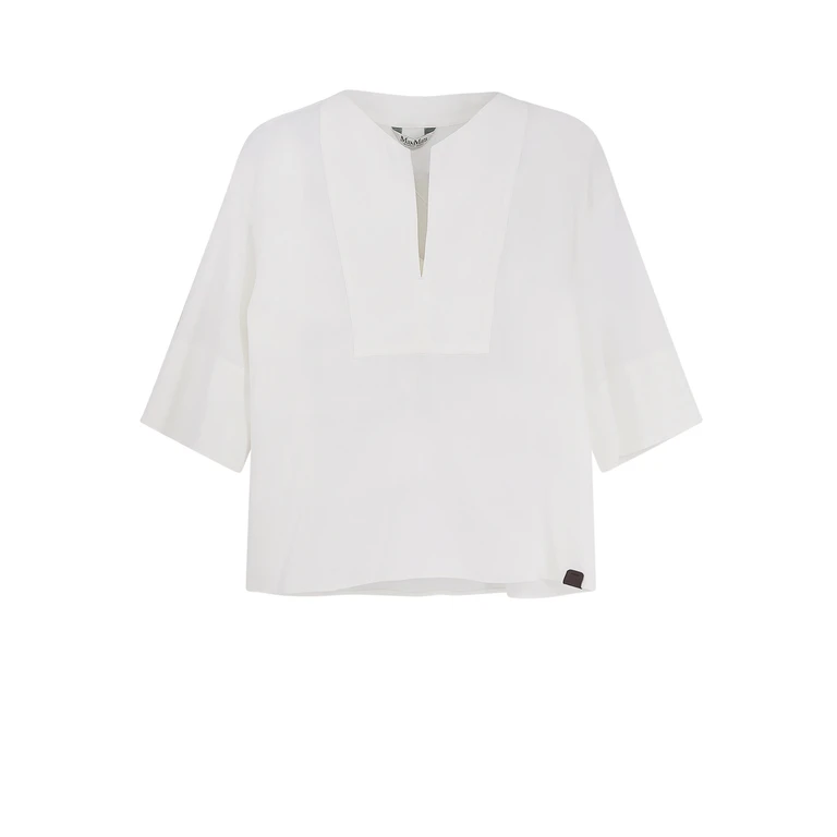 Max Mara Shirts White Lino Viscosa Elastan - Women