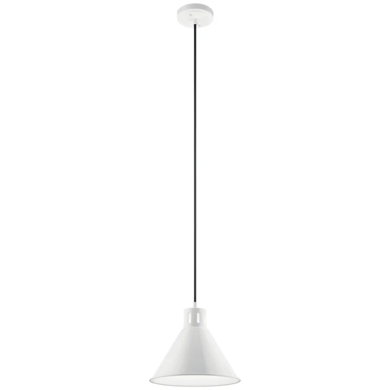 White One Light Pendant from the Zailey Collection