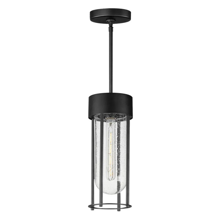 Black One Light Outdoor Pendant from the Millennial Collection