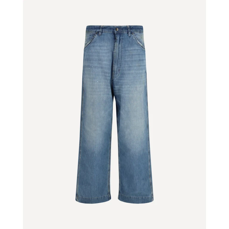 MARGIELA Patchwork-detail wide leg Jeans Female 40