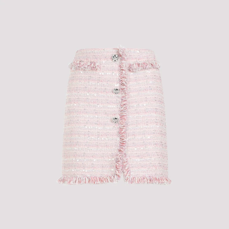 Giambattista Valli Boucle Mini Skirt Pink & Purple - Women