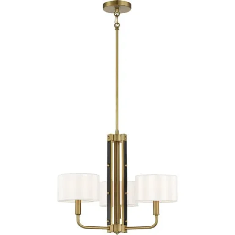 Chelsea 3-Light Chandelier in Soft Brass