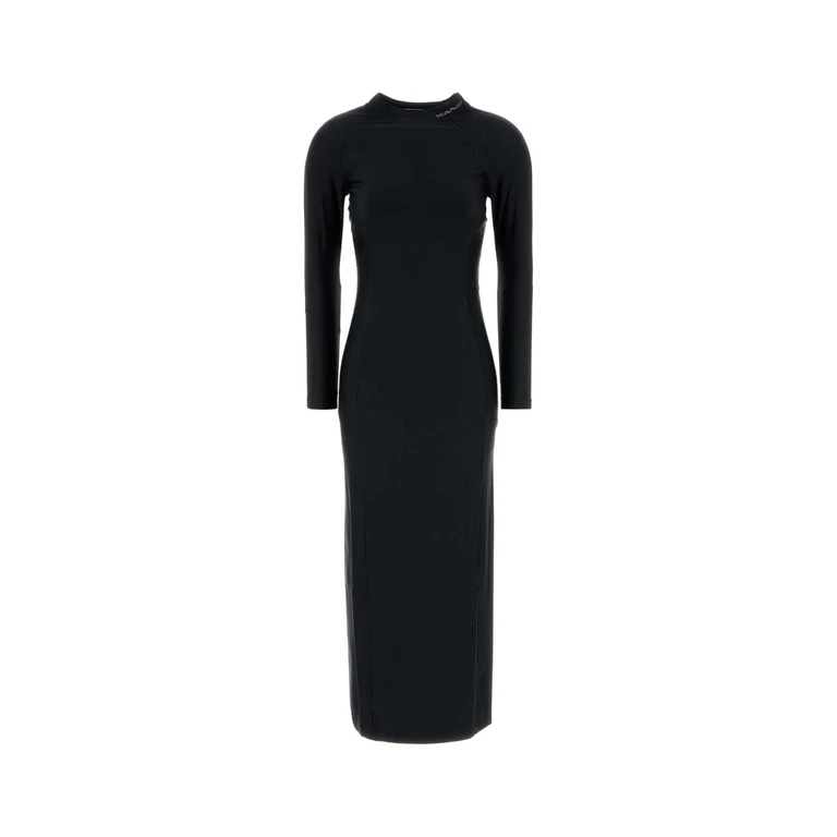 T By Alexander Wang Black Stretch Nylon Dress Exterior: Elastane Abiti - Women