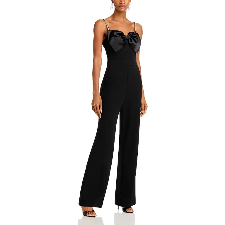 Eliza J Bow Rhinestone Jumpsuit