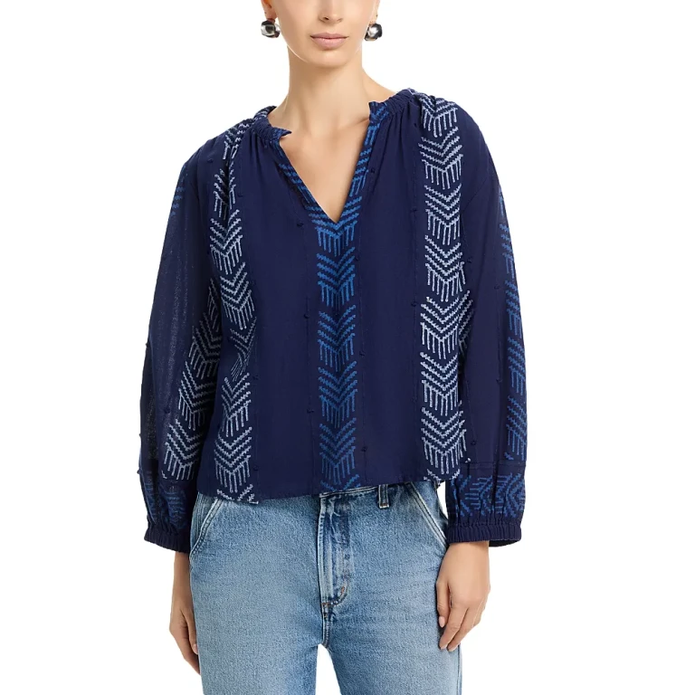 Velvet by Graham & Spencer Effie Split Neck Top