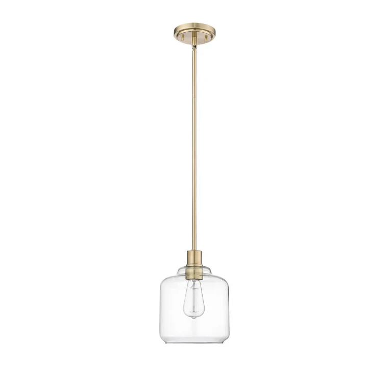 Modern Gold One Light Mini-Pendant from the Asheville Collection