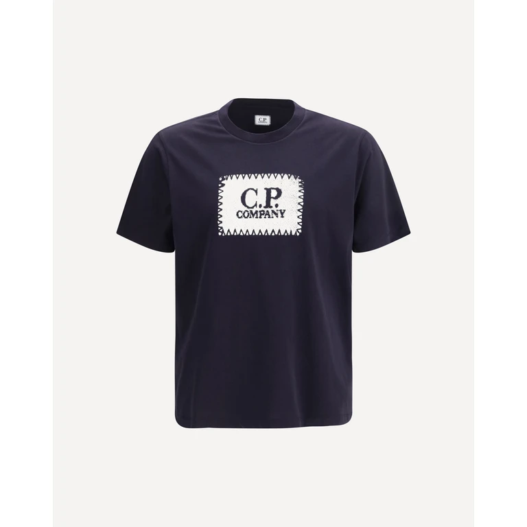 Camiseta C.P. Company Jersey 30/1 de manga corta con etiqueta de logo