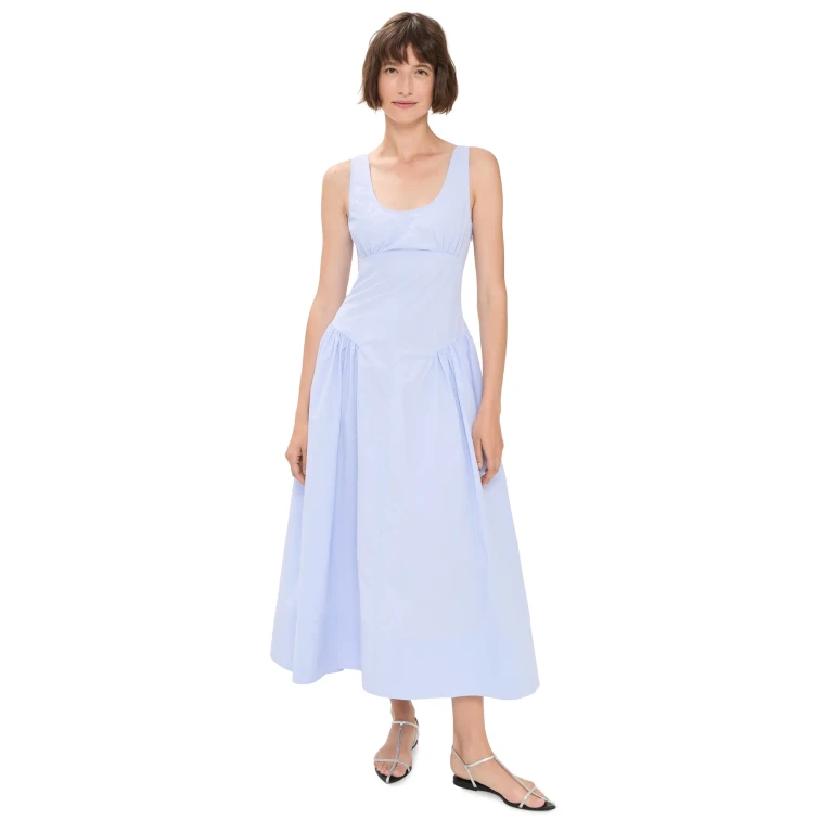 Proenza Schouler White Label Kendall Dress in Tech Cotton Sky 4