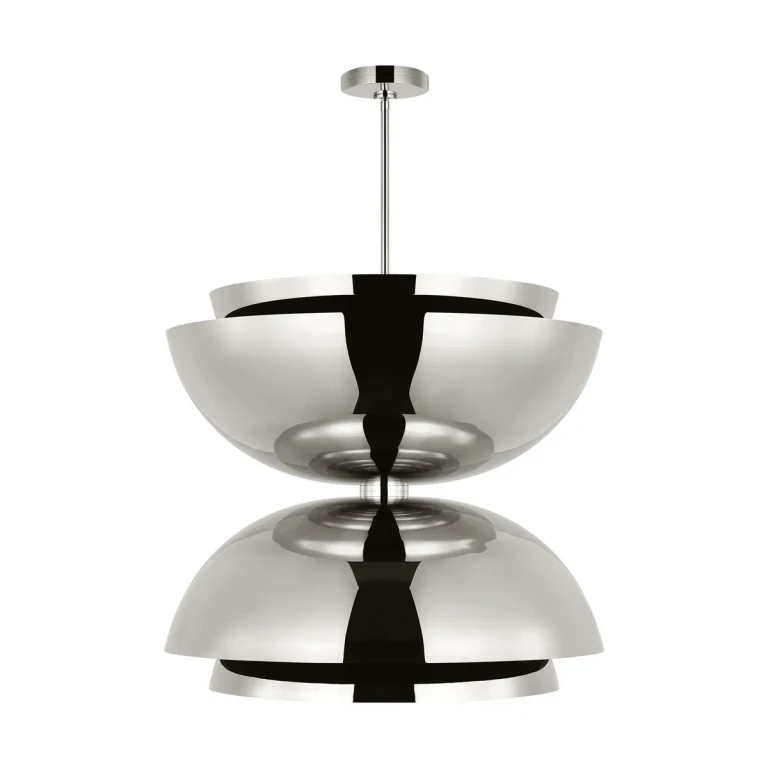 Polished Nickel LED Pendant from the Shanti Collection