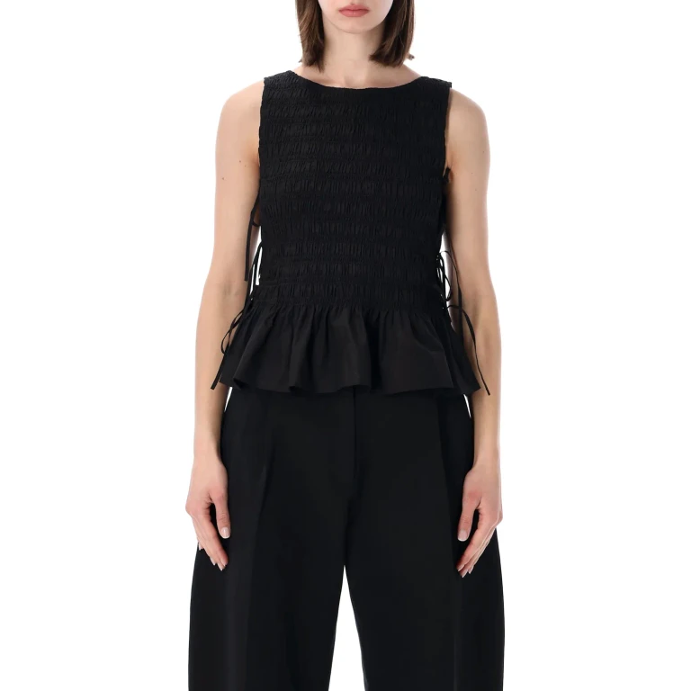 Ganni Cotton Poplin Smock Top