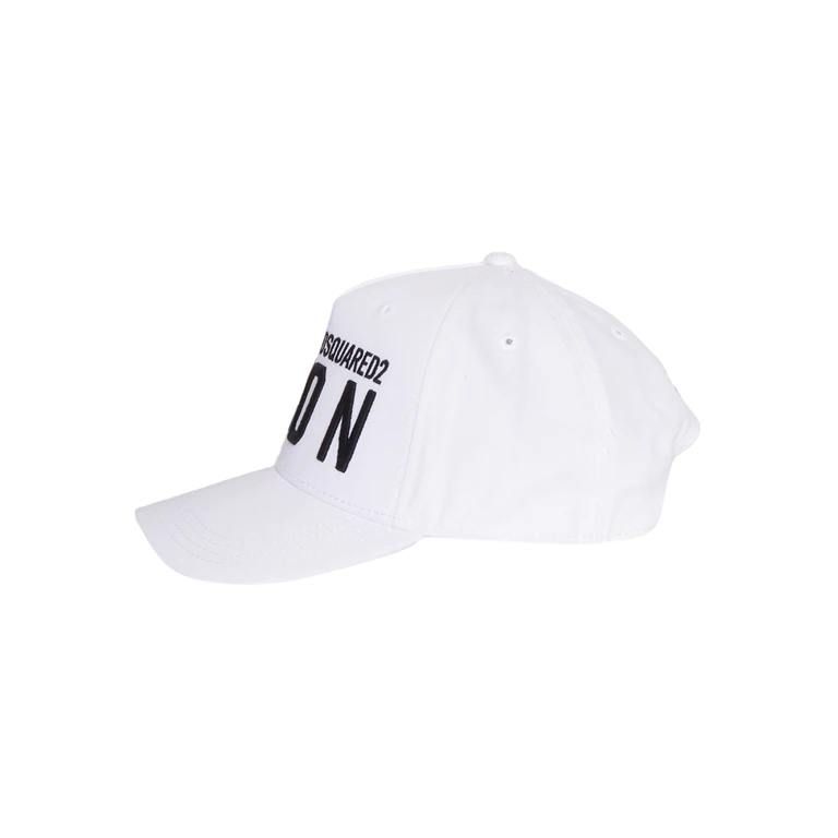 D-Squared2 White hat with logo Cotton - Unisex