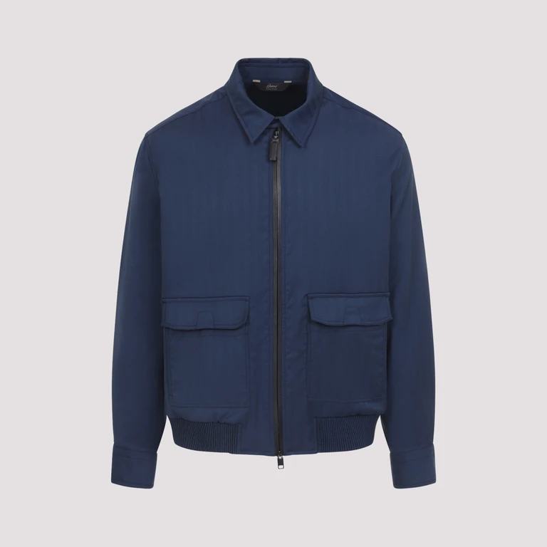 Brioni Wool Jacket Blue - Men