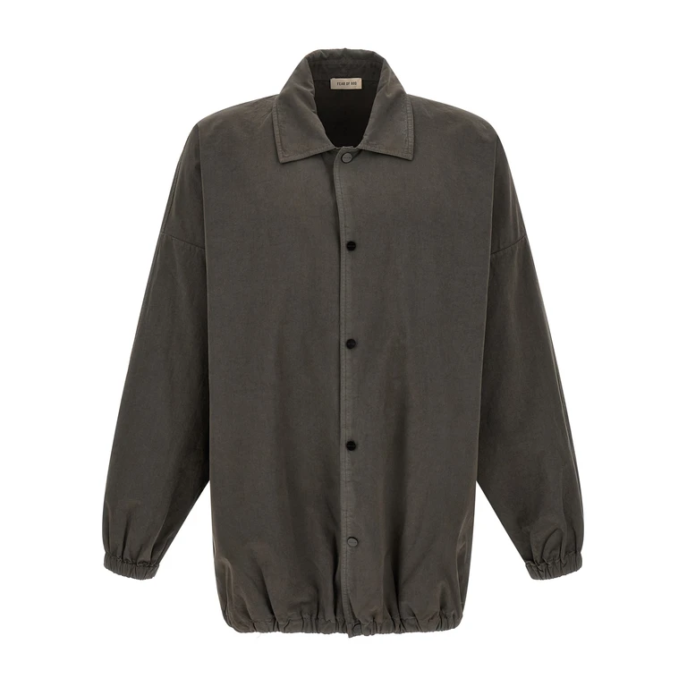 Fear Of God Cotton Windbreaker Gray Down Jacket, Parka, Casual Jackets - Men