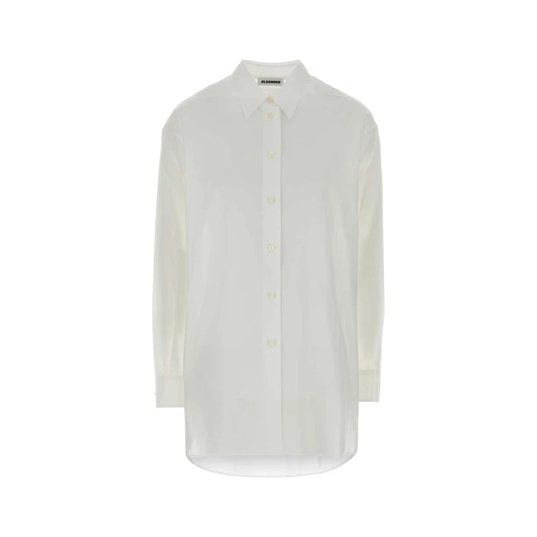 Jil Sander White Muslin Shirt Optic Exterior: Cotton Camicie - Women