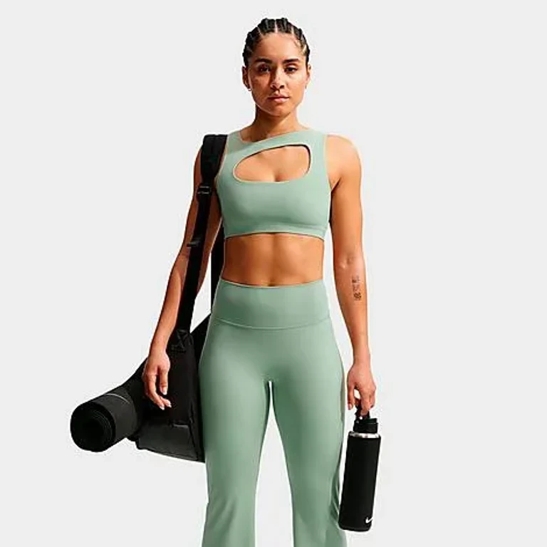 Nike Women's Zenvy Light Support Lightly Lined Sports Bra in Steam/White Size: XXS