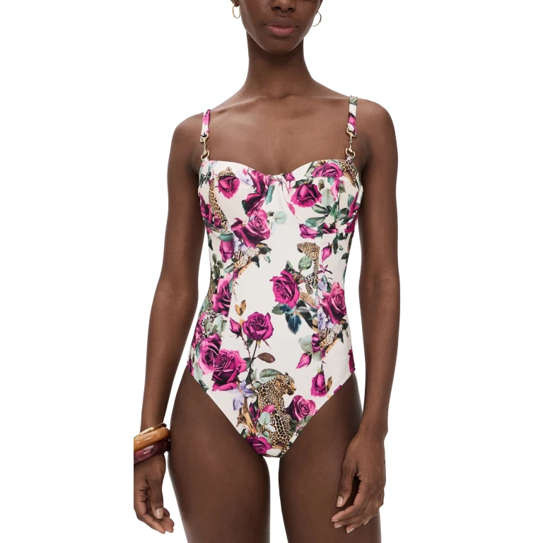 L'AGENCE Amie Rose Leopard Jungle One Piece Multi XL