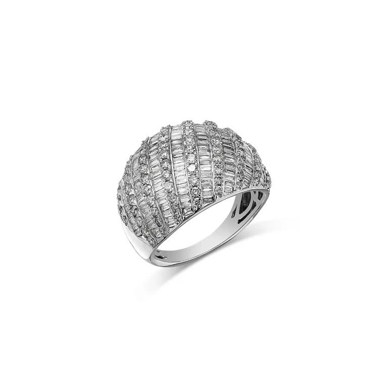 Diamond Statement Ring in 14K White Gold, 2.00 tcw