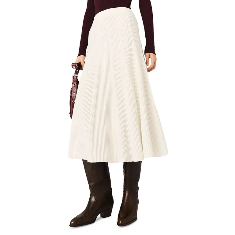 Maje Knit Maxi Skirt