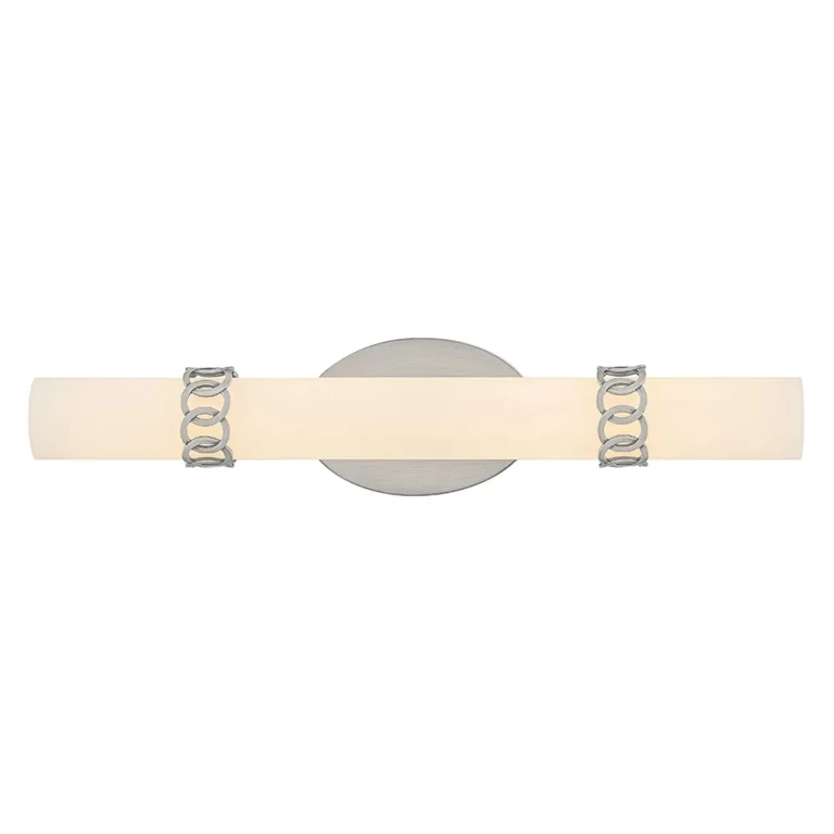 Brushed Nickel LED Bathroom Vanity Light from the Eliza Collection