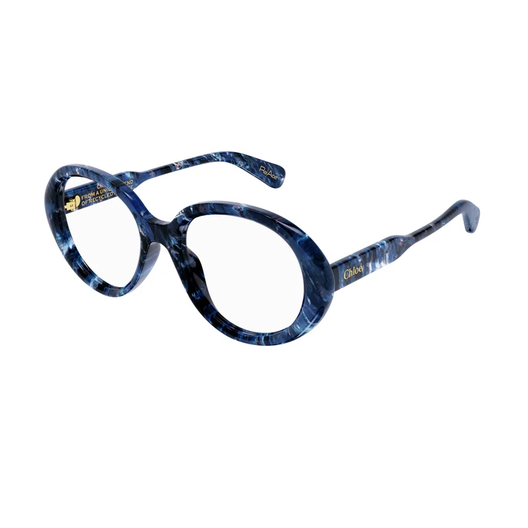 Chloé CH0221O Linea Gayia 005 Blu Recycled Acetate Occhiali Vista - Women