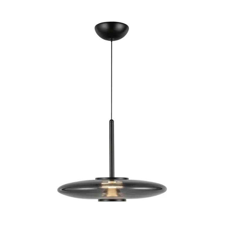 Black Smoked Glass LED Pendant from the Kyoto Collection