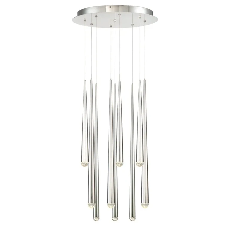 Modern Forms Cascade 9-Light Chandelier in Polished Nickel