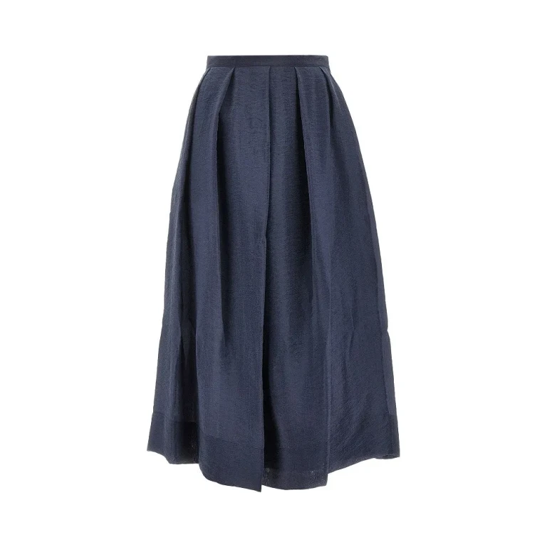 EMPORIO ARMANI Tecno creponne midi skirt Woman 40
