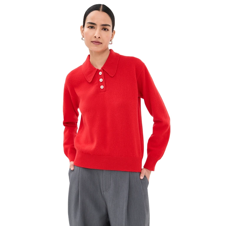 &Daughter Edith Polo Shirt Poppy Red S