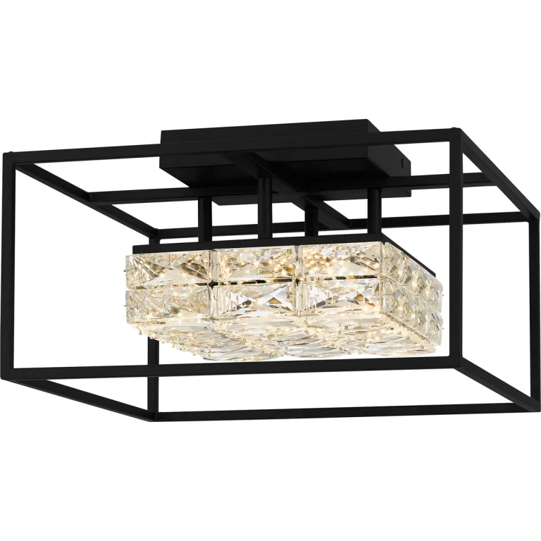 Dazzle LED Semi-Flush Mount in Matte Black