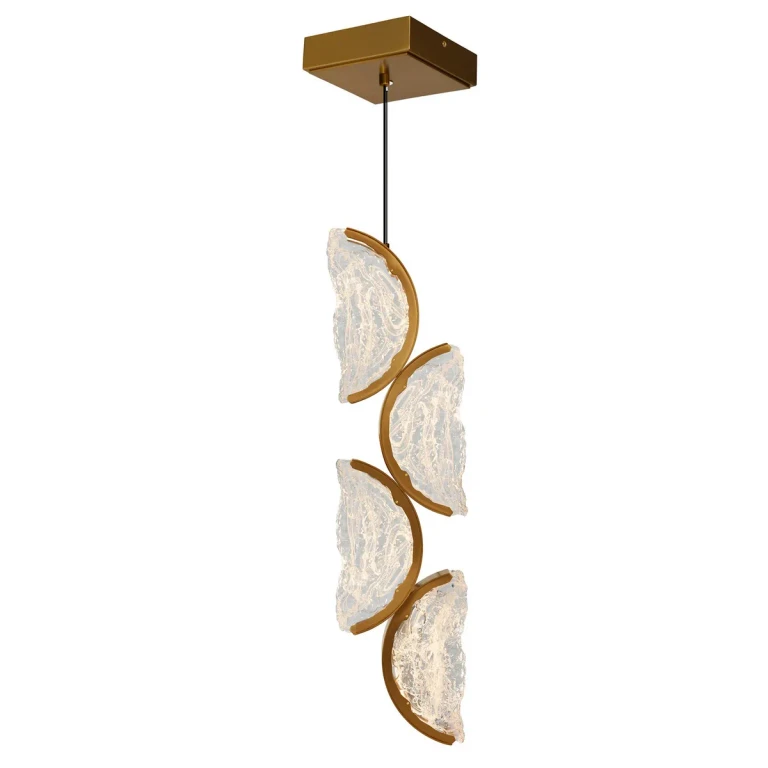 Brass LED Mini Pendant from the Moon Collection
