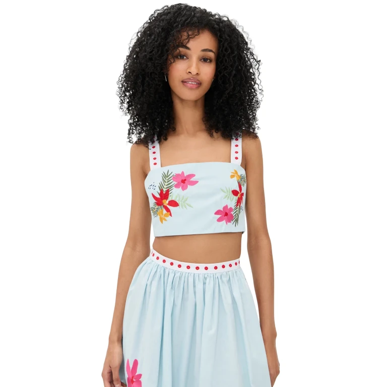 Fanm Mon Prag Top Light Blue L