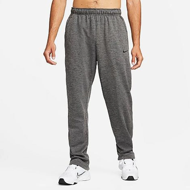 Nike Men's Therma-FIT Sweatpants in Charcoal Heather/Dark Smoke Grey/Black Size: Small