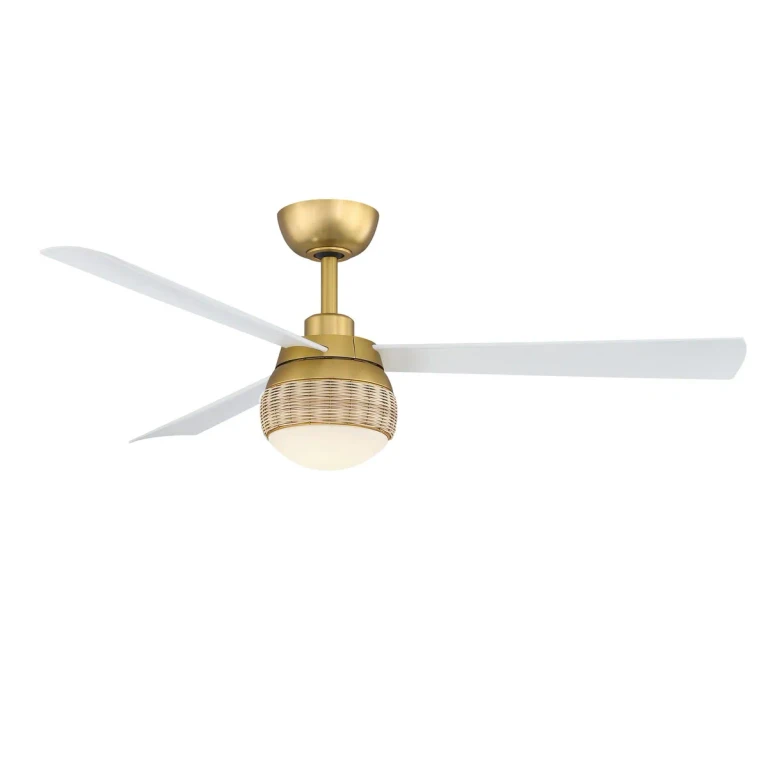 Brushed Satin Brass 52"Ceiling Fan from the Paget Collection