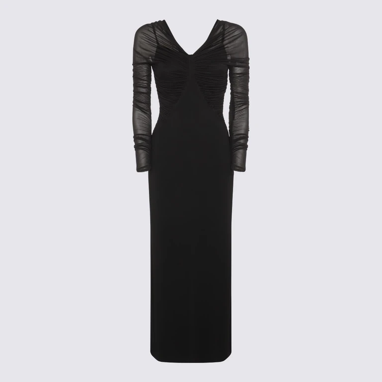Jean Paul Gaultier Black Viscose Maxi Dress