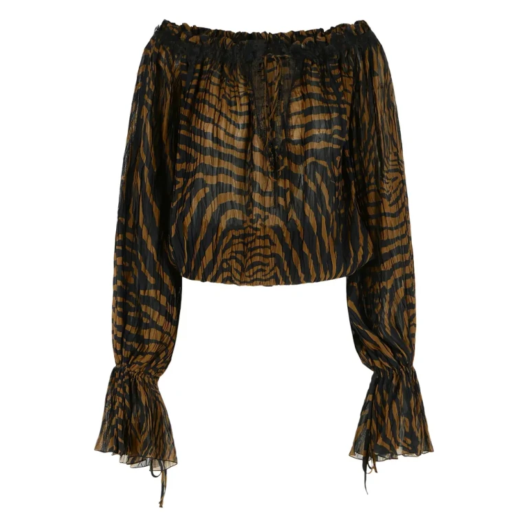 Blumarine Blusa con estampado de cebra