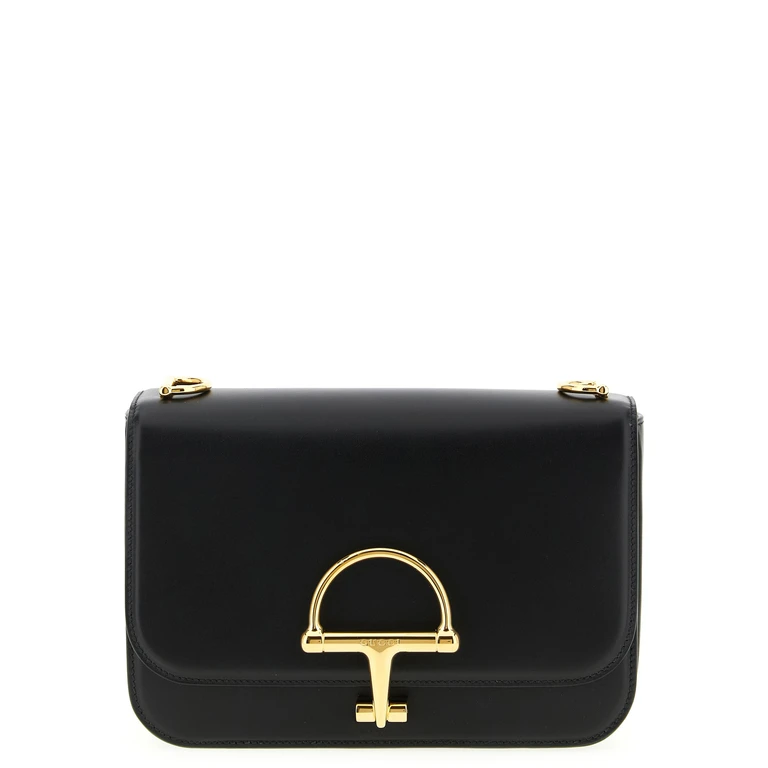 Gucci Black Calfskin Shoulder Bag - Women