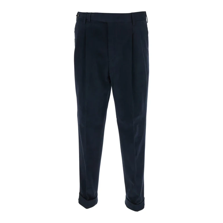 PT Torino Blue Pants With Pences And Belt Loops In Cotton Blend Man