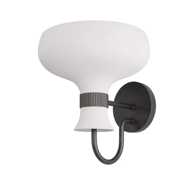 White Gesso One Light Wall Sconce from the Westcliff Collection