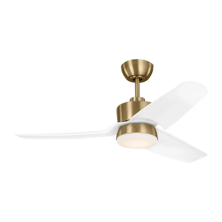 Satin Brass 44" Ceiling Fan from the Colgin 44 LED Collection