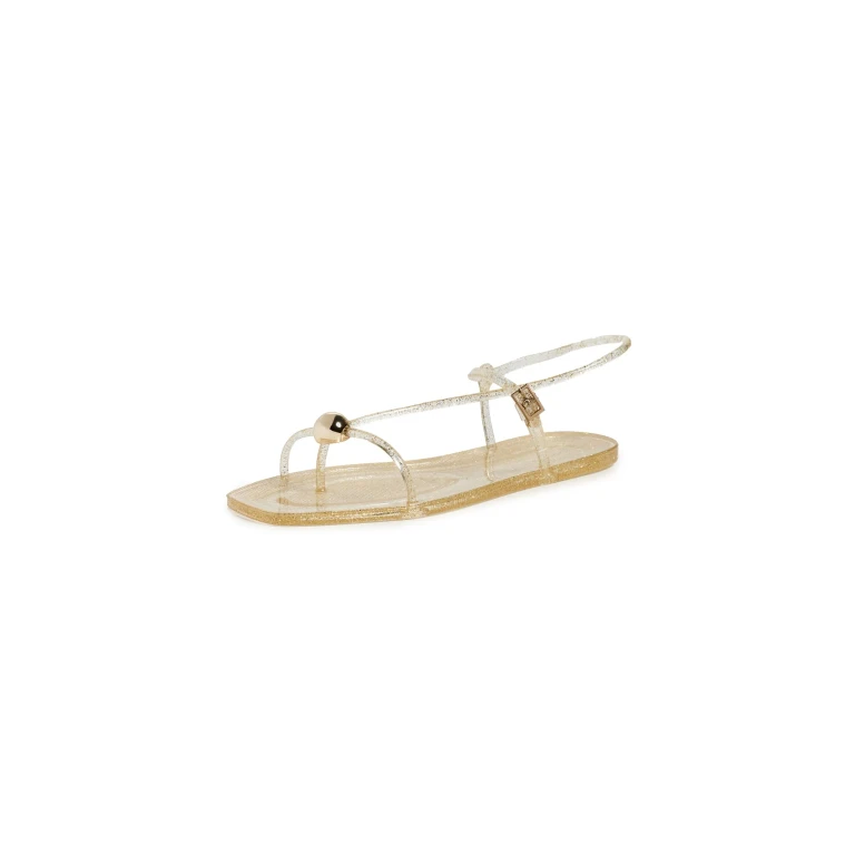 Loeffler Randall Dana Strappy Jelly Sandals Champagne 7