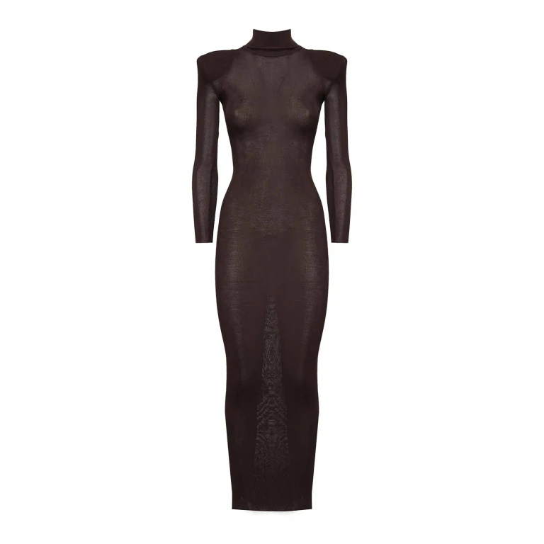 Self Portrait Maxi Robe - Marron