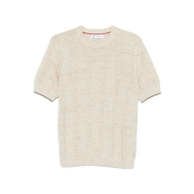 Brunello Cucinelli Pull Col Rond - Beige