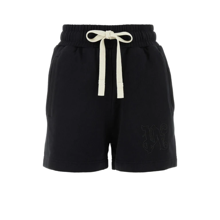 Palm Angels Zwarte Katoenen Shorts