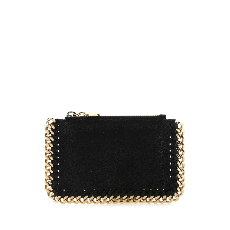 Stella McCartney Black Shaggy Deer Falabella Card Holder 1000 F: Polyester Portafogli - Women