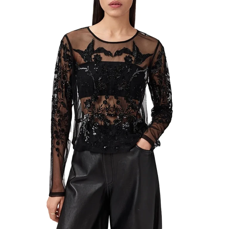Allsaints Greta Embellished Top